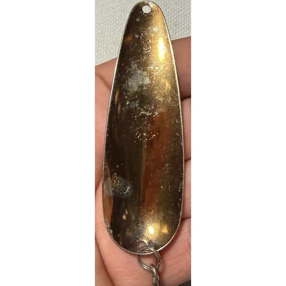 Vintage Nebco Flash Bait Johnson Silver Minnow‎ Fishing Spoon Lure Lot 5pc Brass